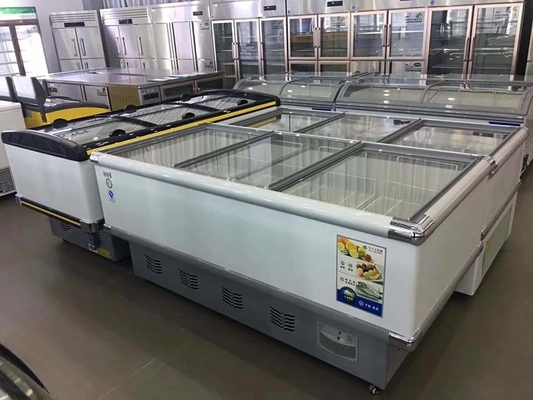 Deep Capacity Island Cabinet Sliding Door Freezer