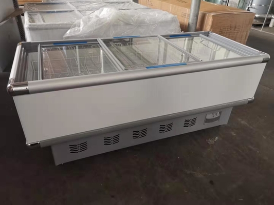 Deep Capacity Island Cabinet Sliding Door Freezer