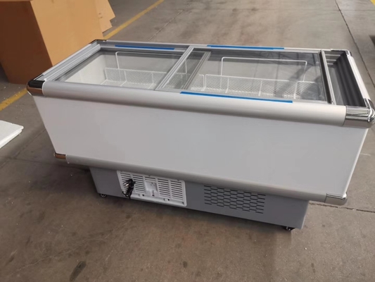 Deep Capacity Island Cabinet Sliding Door Freezer