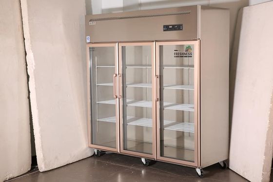3 Doors Upright Stainless Steel Freezers For Restaurant Kitchen