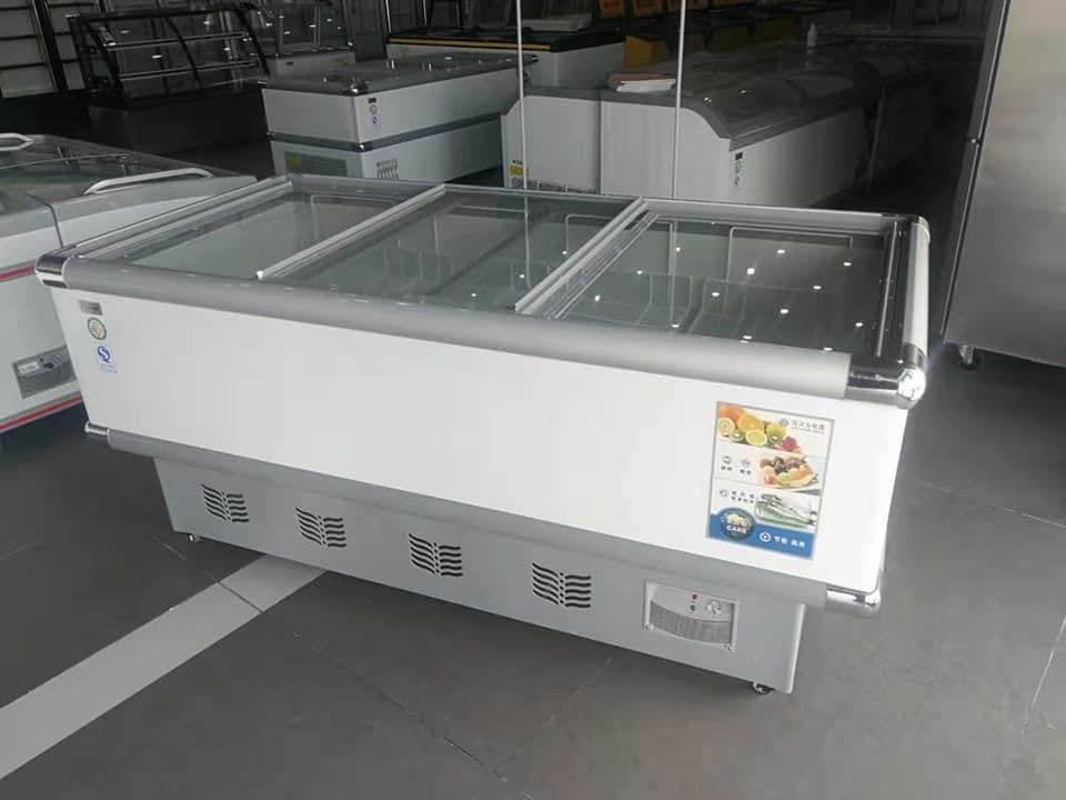 Deep Capacity Island Cabinet Sliding Door Freezer